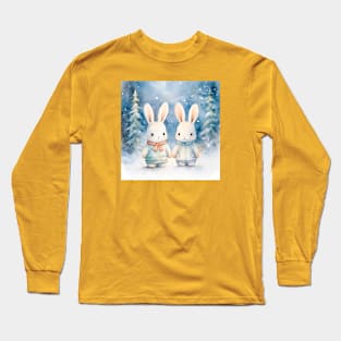 2 Christmas bunnies Long Sleeve T-Shirt